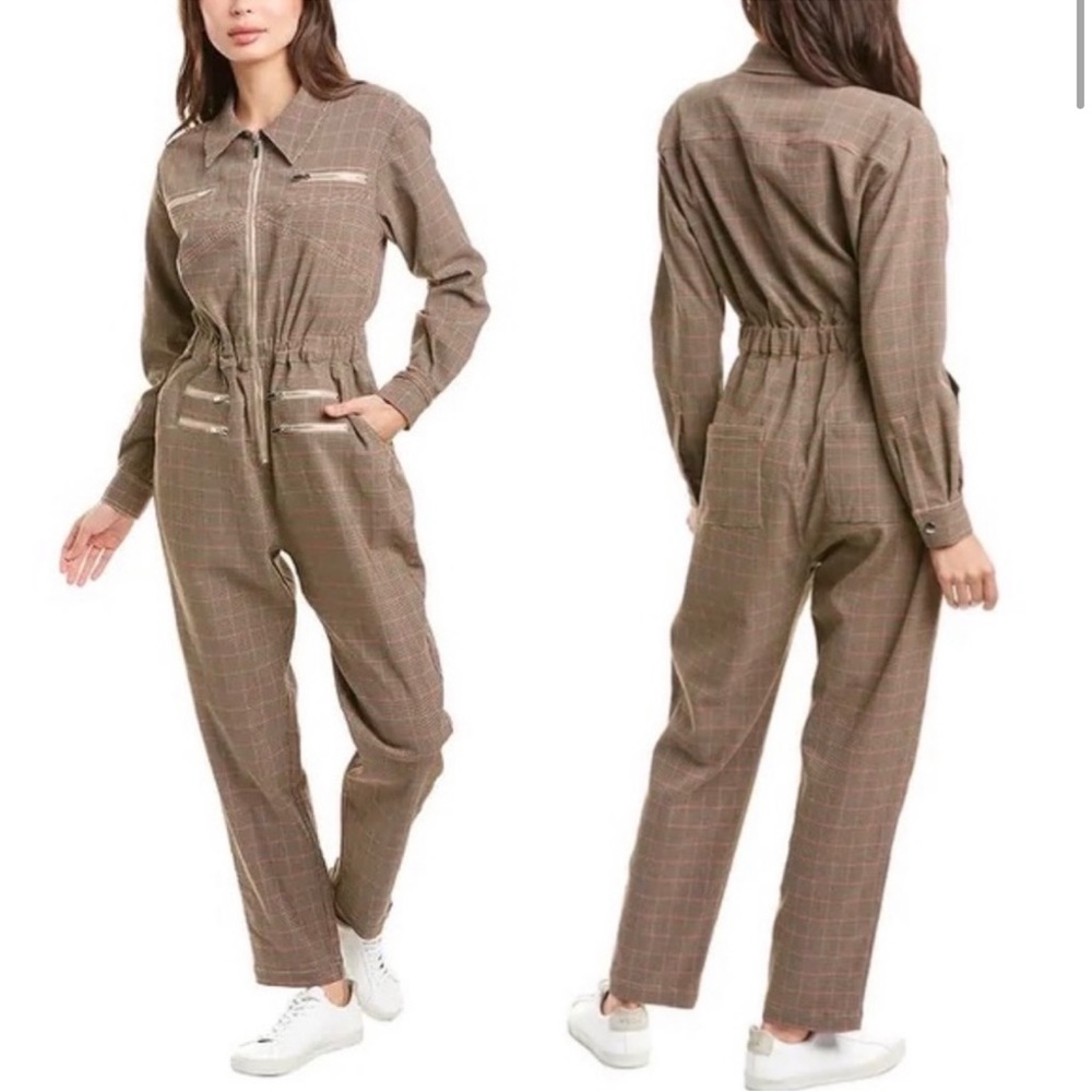 We Wore What Plaid Utility Jumpsuit